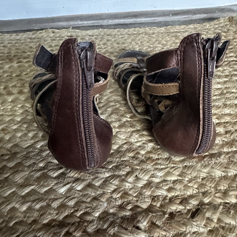 PIKOLINOS Brown Leather Strappy Back-Zip Ankle Strap Sandals 39 8.5 - Picture 5 of 9